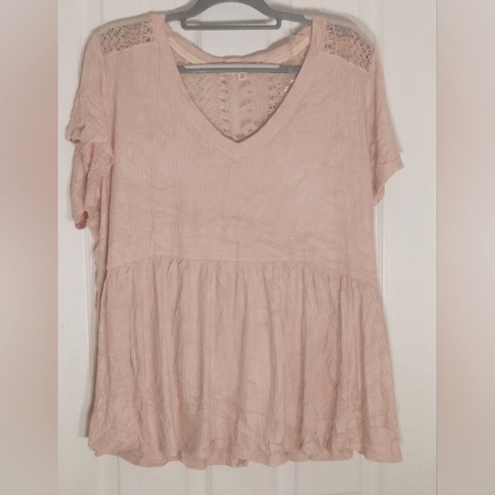 Rewind textured peplum top